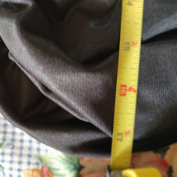 Dress the Population Black One-Shoulder Asymmetrical Ruched Satin Mini Dress S - Picture 9 of 9